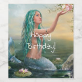 緑の髪の人魚 ワインラベル (シングルラベル)