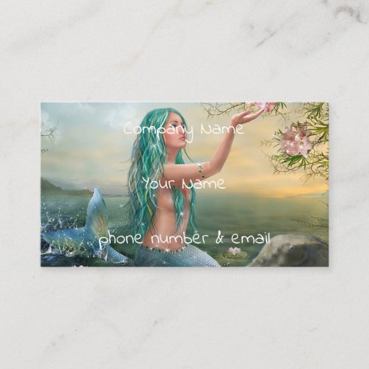 緑の髪の人魚 名刺 (正面)