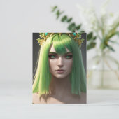 緑の髪の人 ポストカード (スタンド正面)