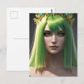 緑の髪の人 ポストカード (正面/裏面)