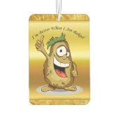 緑の髪の漫画のキャラクターポテト カーエアーフレッシュナー (裏面)