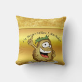 緑の髪の漫画のキャラクターポテト クッション (正面)