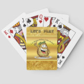 緑の髪の漫画のキャラクターポテト トランプ (裏面)