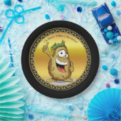 緑の髪の漫画のキャラクターポテト ペーパープレート (パーティー)