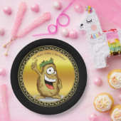 緑の髪の漫画のキャラクターポテト ペーパープレート (パーティー)