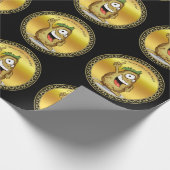 緑の髪の漫画のキャラクターポテト ラッピングペーパー (角)