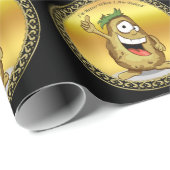 緑の髪の漫画のキャラクターポテト ラッピングペーパー (ロールコーナー)