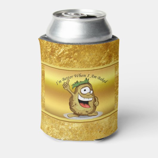 緑の髪の漫画のキャラクターポテト 缶クーラー (缶裏面)