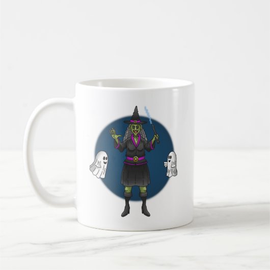 緑の魔女と幽霊たち コーヒーマグカップ (左)