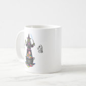 緑の魔女と幽霊トリックハロウィーン コーヒーマグカップ (正面左)