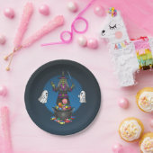 緑の魔女と幽霊トリックハロウィーン ペーパープレート (パーティー)