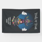 緑の魔女と幽霊トリックハロウィーン 横断幕 (横)