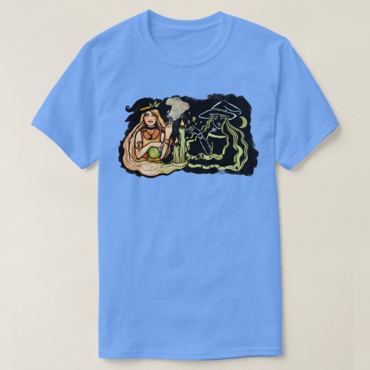 緑の魔女の影の作業 Tシャツ (デザイン正面)