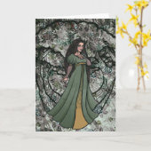 緑の魔女ドルイド自然女神の森 カード (黄色い花)