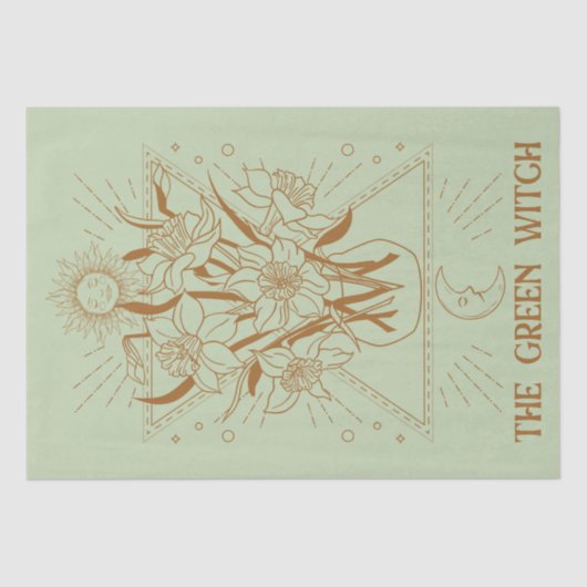 緑の魔女博物学者サンムーンコラージュ 薄葉紙 (正面)