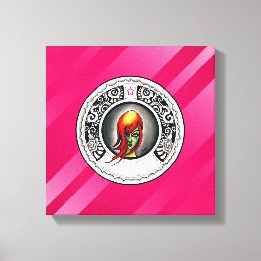 緑の魔女 キャンバスプリント (正面)