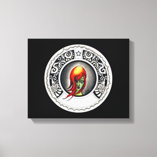 緑の魔女 キャンバスプリント (正面)