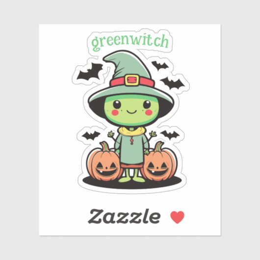 緑の魔女 シール (シート)