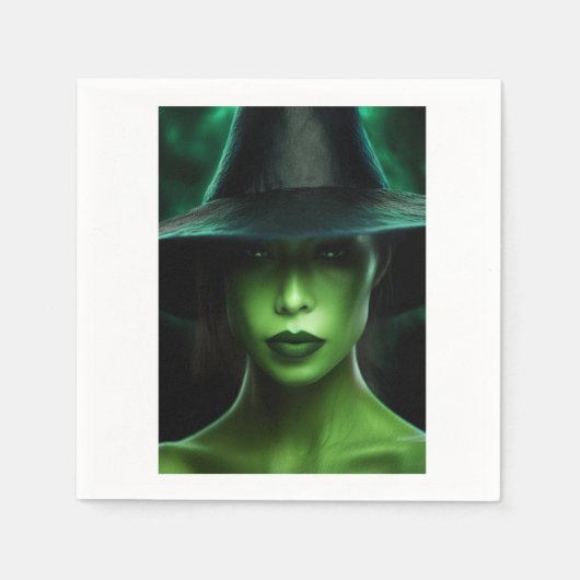 緑の魔女 スタンダードカクテルナプキン (正面)