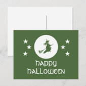緑の魔性的なハロウィンのポストカード ポストカード (正面/裏面)