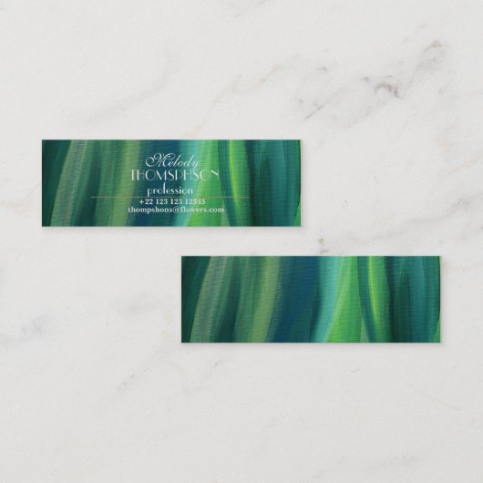 緑の魔法の名刺 スキニー名刺 (正面/裏面)