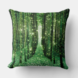 緑の魔法の森グリーンの謎 クッション