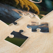 緑の魔法の生物 ジグソーパズル (側面)