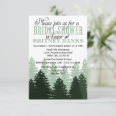緑の魔法をかけた森のブライダルシャワー招待状 招待状 (スタンド正面)