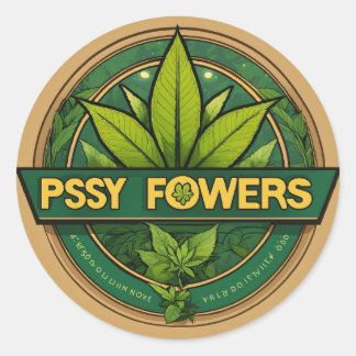 緑の鮮やかビニールのシール ラウンドシール