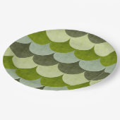 緑の鱗片竜スケールパターン ペーパープレート (アングル)