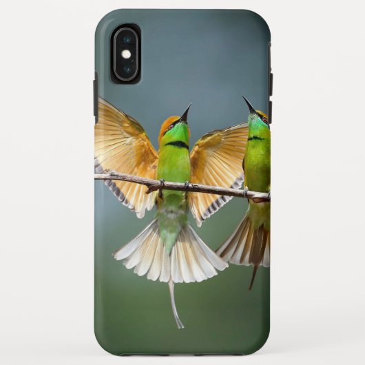 緑の鳥が木々の写真に浮かぶ Case-Mate iPhoneケース (裏面)