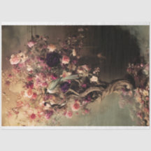 緑の鳥と鮮やかフローラ、Ethereal Tree