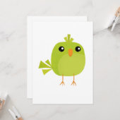 緑の鳥のキャラクター カード (正面/裏面インサイチュ)