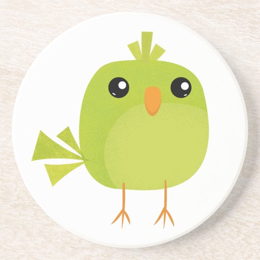 緑の鳥のキャラクター コースター (正面)