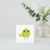 緑の鳥のキャラクター コーリングカード (スタンド正面)
