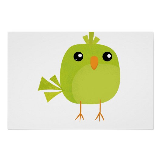 緑の鳥のキャラクター ポスター (正面)