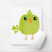 緑の鳥のキャラクター マウスパッド (マウス)