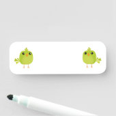 緑の鳥のキャラクター 名札 (インサイチュ)