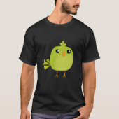 緑の鳥のキャラクター Tシャツ (正面)