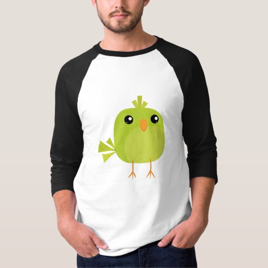 緑の鳥のキャラクター Tシャツ (正面)