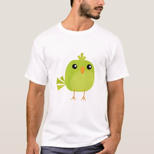 緑の鳥のキャラクター Tシャツ (正面)