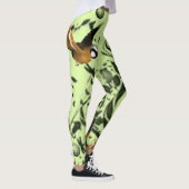 緑の鳥のロングレギンス レギンス (右)