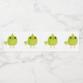 緑の鳥の漫画 ペットボトルラベル (シングルラベル)