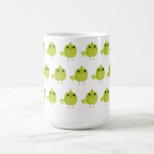 緑の鳥の漫画 モーフィングマグカップ (中央)