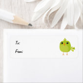 緑の鳥の漫画 ラベル (インサイチュ)