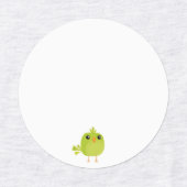 緑の鳥の漫画 ラベル (デザイン2)