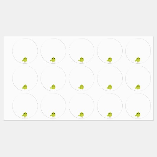 緑の鳥の漫画 ラベル (シート)