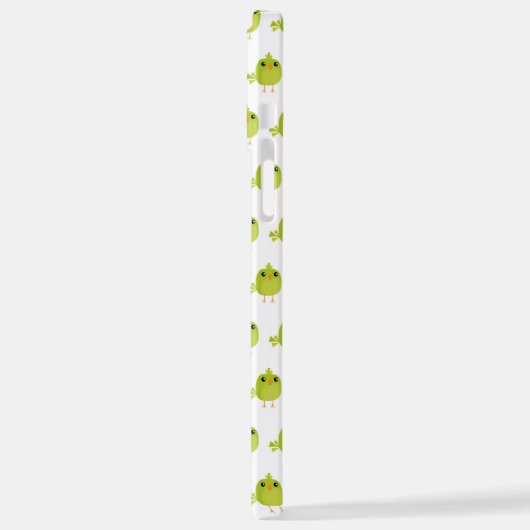 緑の鳥の漫画 iPhoneケース (左側面)