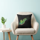 緑の鳥絵を描枕 クッション (椅子)