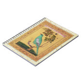 緑の鳥、Mughal (紙のグワッシュ) ノートブック (左側)